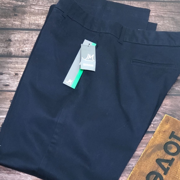JM Collection Pants - JM COLLECTION Classic Navy 12 Short Pants Trouser